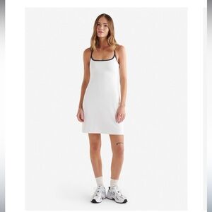 Roots Restore Club Dress White Navy Athletic Tennis Pickleball Mini Dress XS/TP